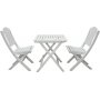 Wilma utegrupp bord 65 x 65 cm inkl 2 st Visby stolar - Vit Wilma utegrupp bord 65 x 65 cm inkl 2 st Visby stolar - Vit