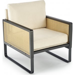 Fauteuil Ilario - Noir/beige