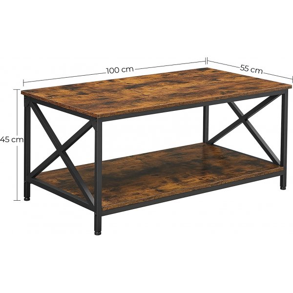 Amos soffbord 100 x 55 cm - Brun/svart Amos soffbord 100 x 55 cm - Brun/svart