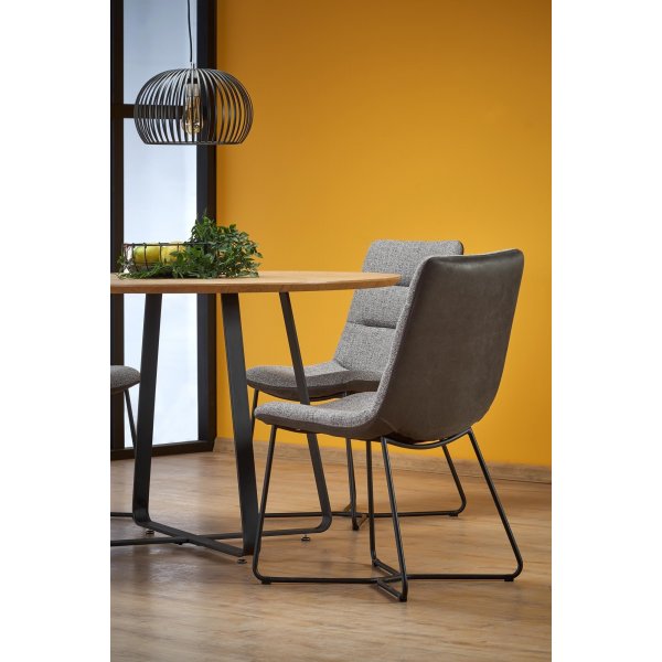 Table à manger Raphael Ø120 cm - Chêne/noir Table à manger Raphael Ø120 cm - Chêne/noir