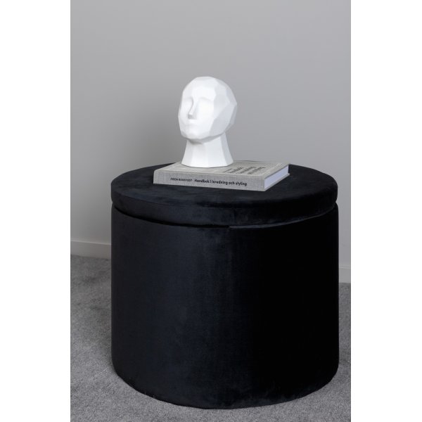 Pouf Jabar - Velours noir Pouf Jabar - Velours noir