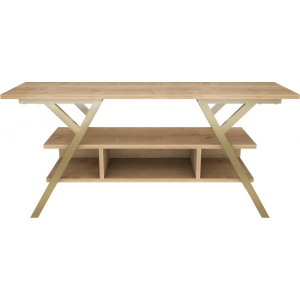 Banc multimédia Minerva - Doré/chêne Banc multimédia Minerva - Doré/chêne