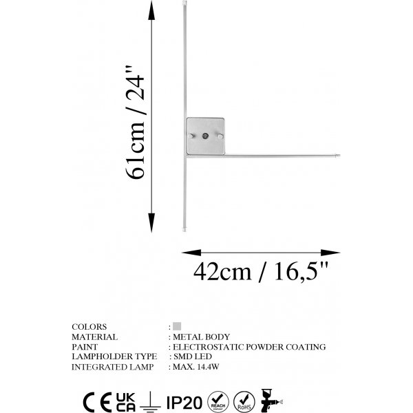 Sarf vägglampa - Krom Sarf vägglampa - Krom