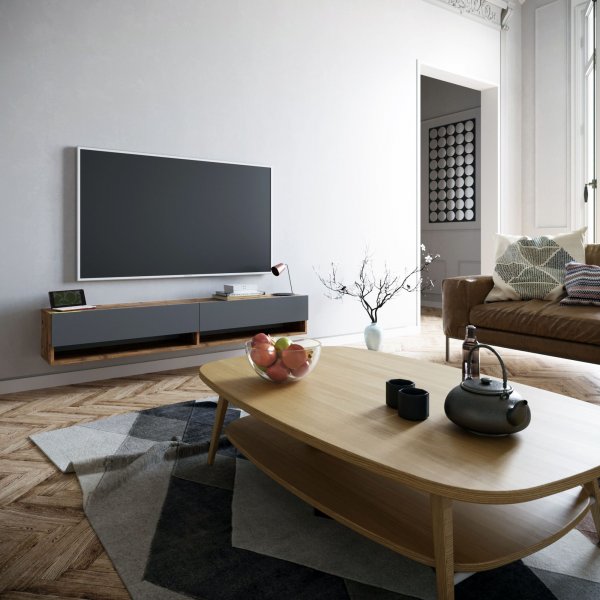 Future TV-bänk 9 - Furu/antracit Future TV-bänk 9 - Furu/antracit