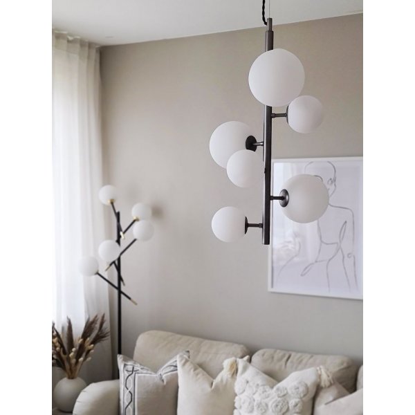 Molekyl plafondlamp - Tin/wit Molekyl plafondlamp - Tin/wit