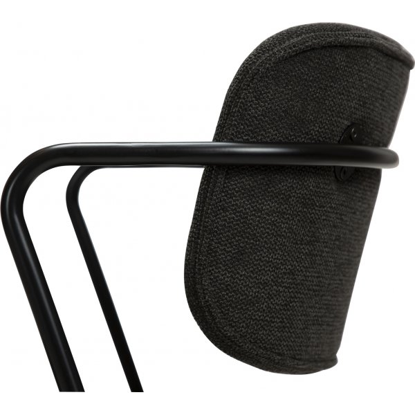 Chaise de salle à manger Zed - Tissu noir Chaise de salle à manger Zed - Tissu noir