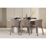 Matbord Narvik med 6st Astoria stolar - Brun/beige
