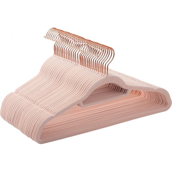 Klädgalge, sammet, 43,5 cm, 30-pack - Rosa Klädgalge, sammet, 43,5 cm, 30-pack - Rosa