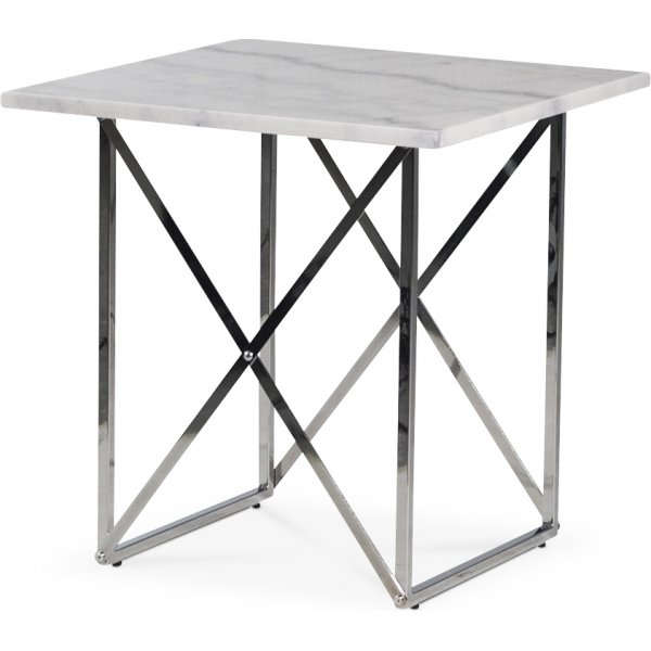 Paladium Lampbord 55 x 55 cm - Krom / Ljus marmor