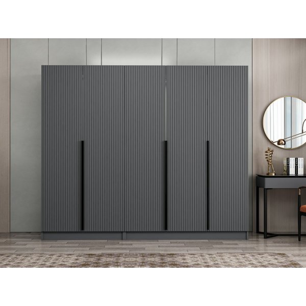Cikani garderob 225x52x210 cm - Antracit Cikani garderob 225x52x210 cm - Antracit
