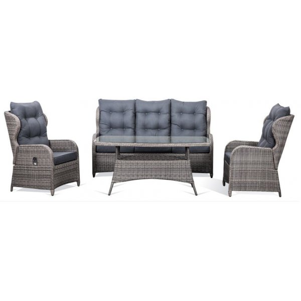 Orleans utembelgrupp hg rygg med recliner (3+1+1) - Gr konstrotting