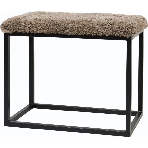 Palle sittbnk Ljusbrun/svart - 60 x 35 x 50 cm
