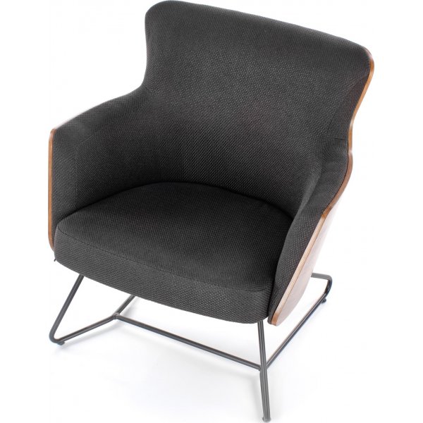 Fauteuil Relax - Gris & Noyer
