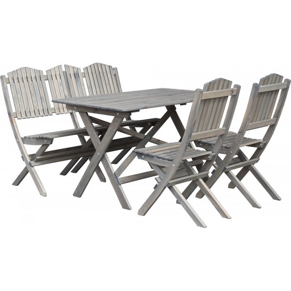 Haväng matgrupp (soffa med 2 stolar och bord) - Grå Haväng matgrupp (soffa med 2 stolar och bord) - Grå