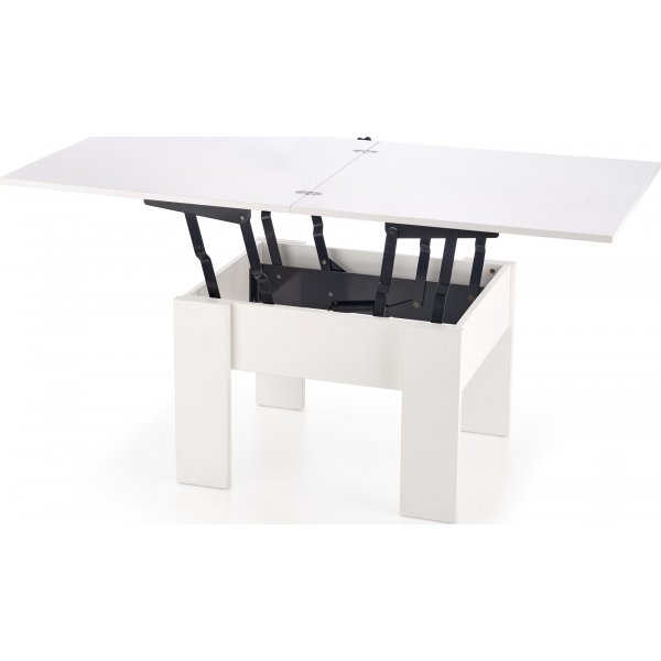 Table basse relevable et abaissante Serafin 80-160 x 80 cm - Blanc Table basse relevable et abaissante Serafin 80-160 x 80 cm - Blanc