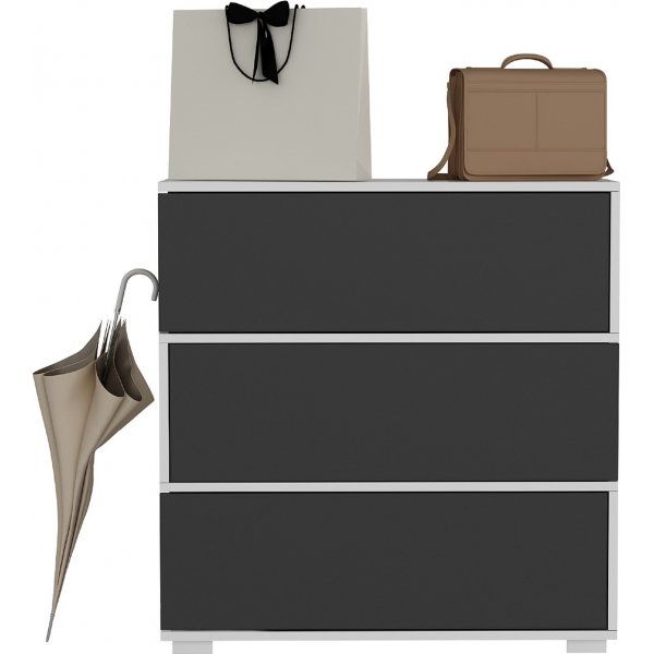 Aris skoskåp - Antracit/vit Aris skoskåp - Antracit/vit