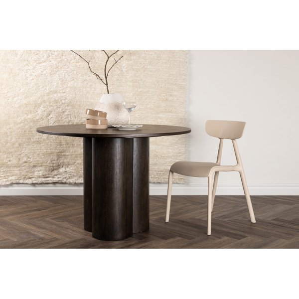 Olivia matbord 110 cm - Mocka