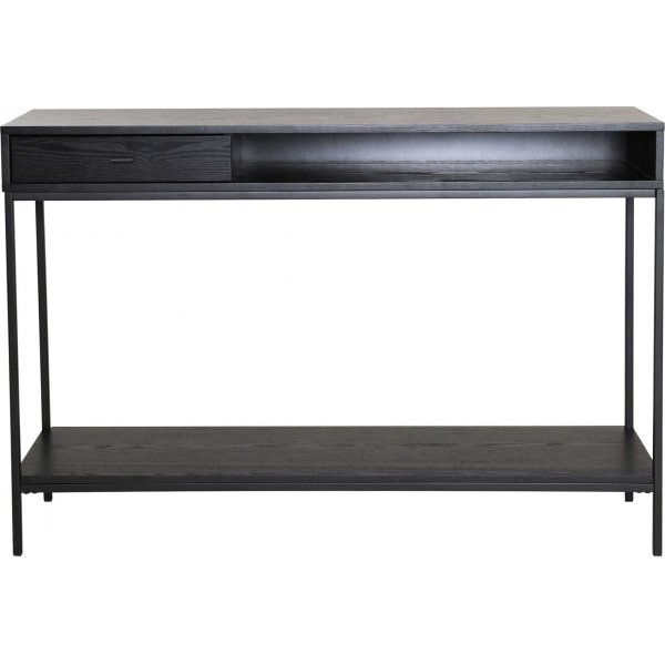 Regal consoletafel 120 x 34 cm - Zwart gelakt essenfineer