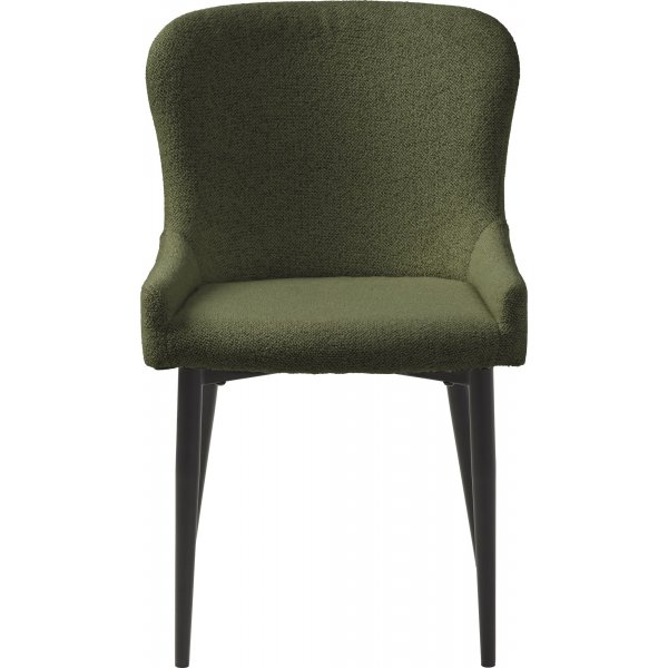 Chaise de salle à manger Boss en tissu bouclé vert Chaise de salle à manger Boss en tissu bouclé vert