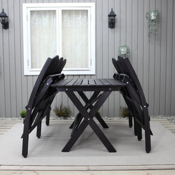 Groupe de repas Haväng (canapé avec 2 chaises et table) - Noir Groupe de repas Haväng (canapé avec 2 chaises et table) - Noir