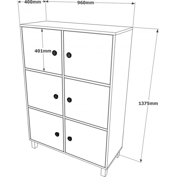 Vilamo skåp 48 - Svart Vilamo skåp 48 - Svart