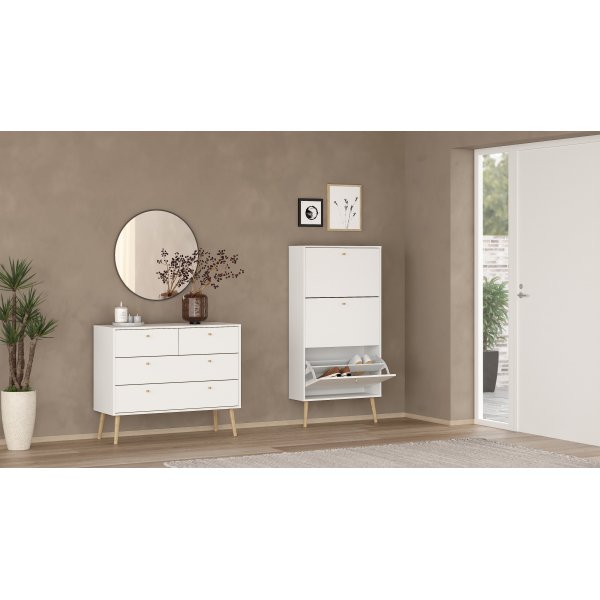 Bodo Byrå 2 + 2 lådor - Vit Bodo Byrå 2 + 2 lådor - Vit