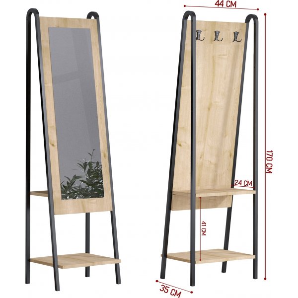 Monet halmeubel Eiken/zwart