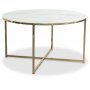 Palasso soffbord 80 cm diameter - Mssing / Ljus marmorering