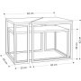 Oladin soffbord 64 x 45 cm - Vit/gul