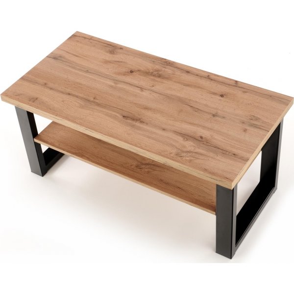 Table basse Kasady 120 cm - Chne Wotan/noir