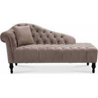 Darling schäslong - Gråbeige sammet Darling schäslong - Gråbeige sammet