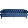 Soffa chesterfield 3-sits soffa i bl sammet