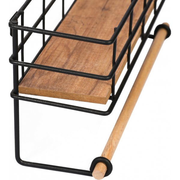 Gwen wandplank - Eiken/zwart Gwen wandplank - Eiken/zwart