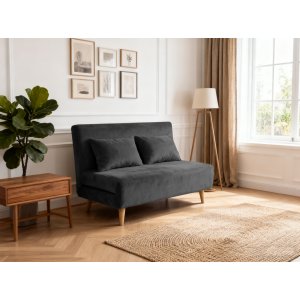 Bäddsoffa Helsingborg – Mörkgrå sammet | 193 cm Bäddsoffa Helsingborg – Mörkgrå sammet | 193 cm