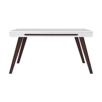 Alva matbord 145-185 cm - Vit/wenge brun Alva matbord 145-185 cm - Vit/wenge brun