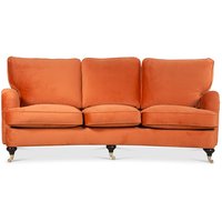 Howard Watford deluxe 4-sits svängd soffa - Orange sammet Howard Watford deluxe 4-sits svängd soffa - Orange sammet