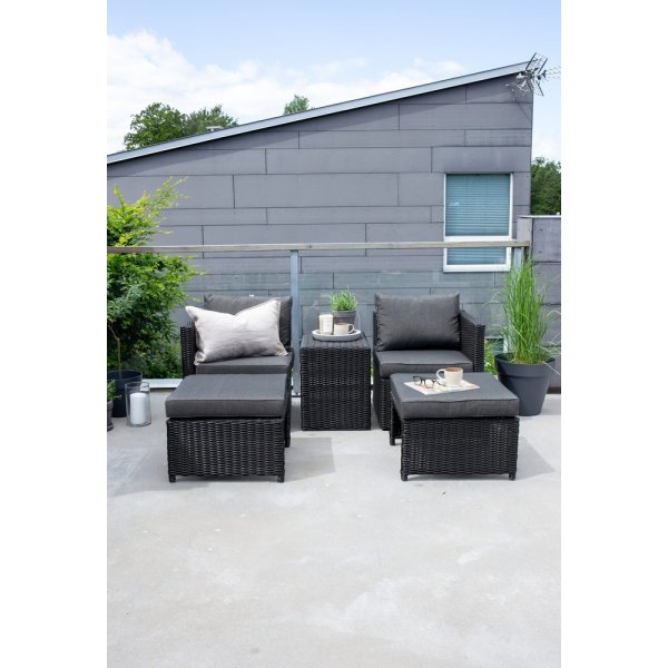 Quad loungegrupp - Svart