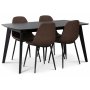 Atlantic matgrupp: Oliver matbord HPL + 4 st Atlantic Empire stolar brun PU