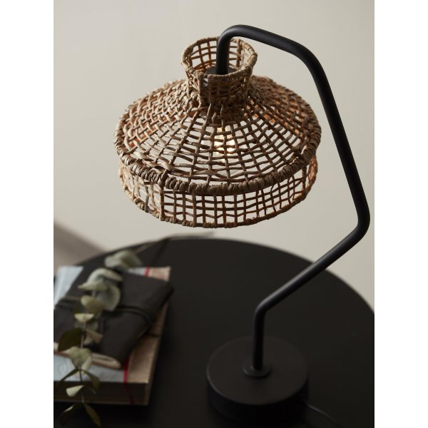 Lampe de table Loft - Rotin/noir - 22 cm Lampe de table Loft - Rotin/noir - 22 cm