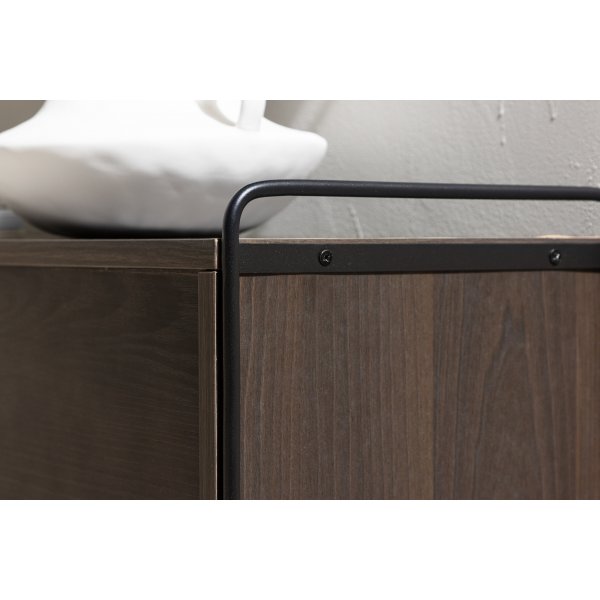 Paris wandkast 48 x 122 cm - Zwart/Mocca