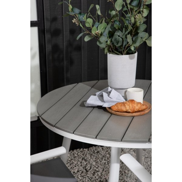 Break utematgrupp med 2 st Break stolar - Grå/Vit Break utematgrupp med 2 st Break stolar - Grå/Vit