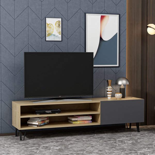 Bliss TV-bänk höger - Ek/antracit Bliss TV-bänk höger - Ek/antracit