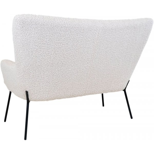 Canapé 2 places Glasgow - Peau de mouton (cuir artificiel)/noir Canapé 2 places Glasgow - Peau de mouton (cuir artificiel)/noir