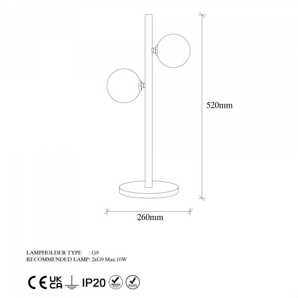 Lampe à poser Domino - Noir Lampe à poser Domino - Noir