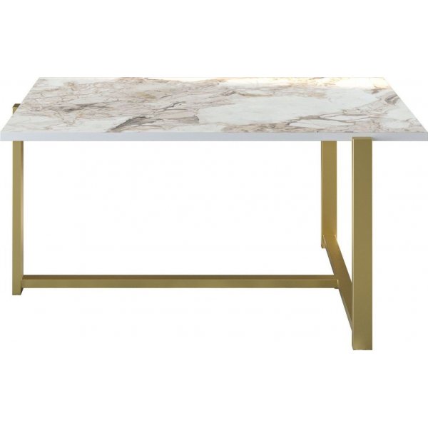 Table basse Merida 92 x 64 cm - Or/blanc