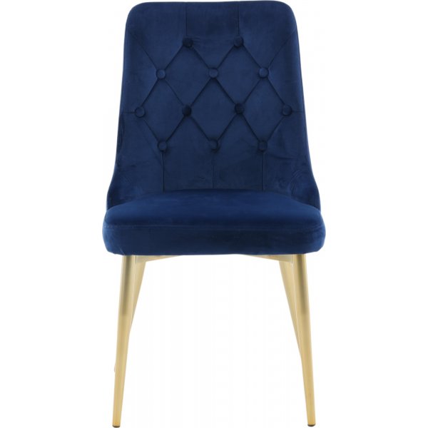 Chaise de salle à manger Alice Deluxe - Bleu/laiton Chaise de salle à manger Alice Deluxe - Bleu/laiton