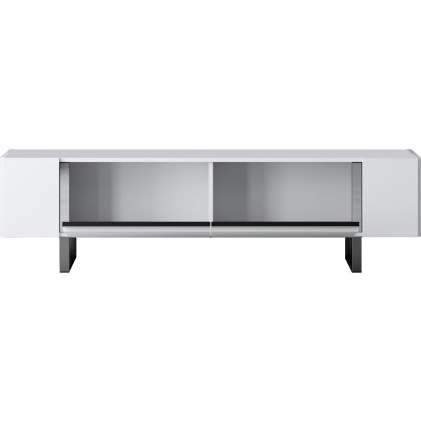 Erki TV-bänk - Vit/silver Erki TV-bänk - Vit/silver