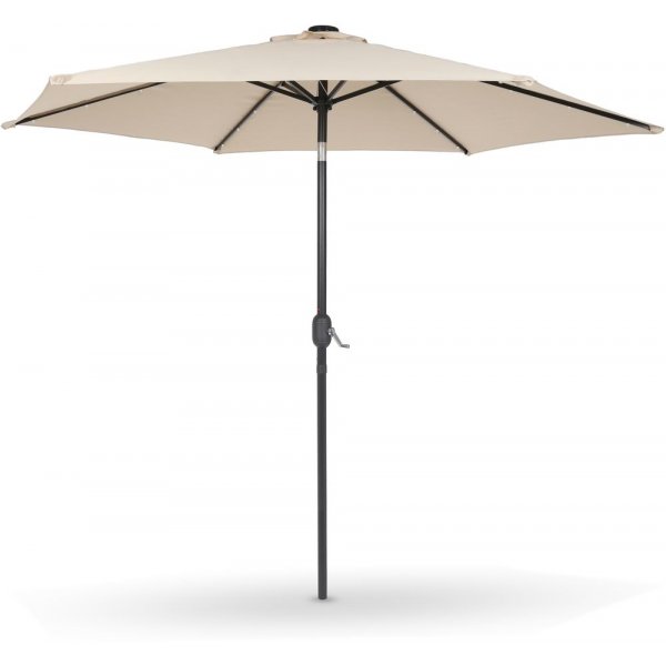 Parasoll Malta med soldriven LED belysning - Beige