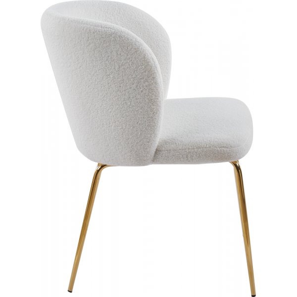 Stol i boucl med ben i mssing