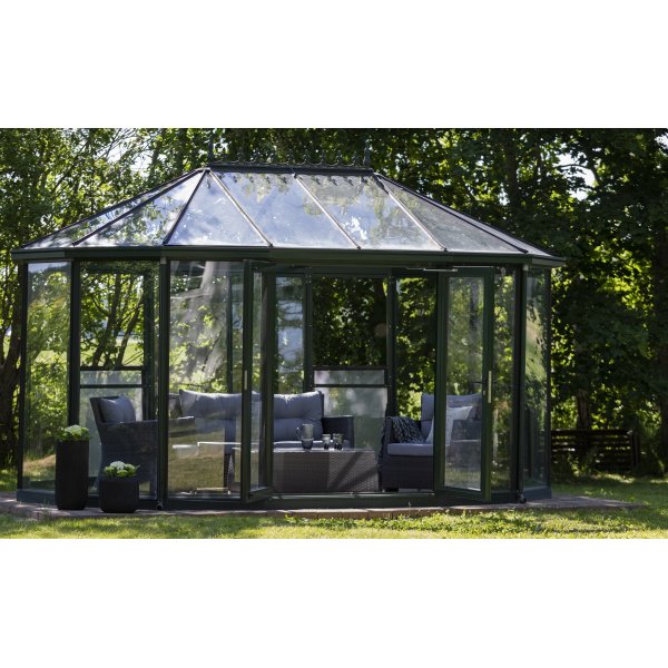 Ballingslöv utegrupp: soffa, fåtöljer och bord - Antracit konstrotting Ballingslöv utegrupp: soffa, fåtöljer och bord - Antracit konstrotting